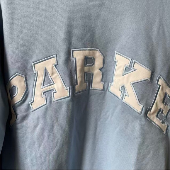 Parke Light Blue Varsity Logo Crewneck Sweatshirt - Picture 2 of 6
